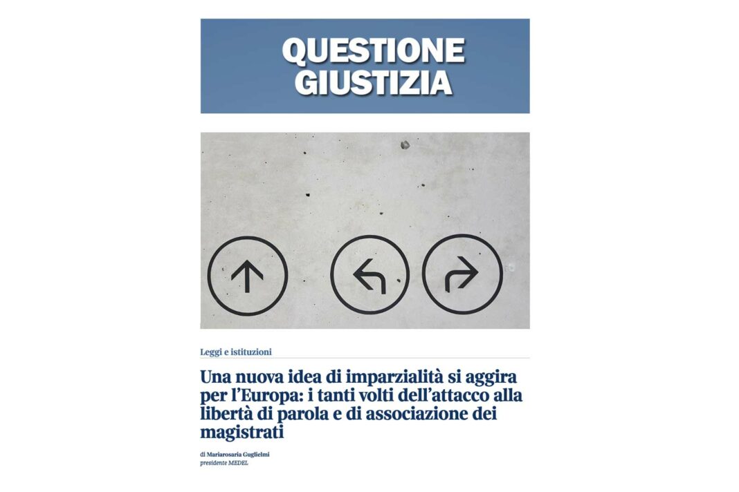 the article published by Mariarosaria Guglielmi in Questione Giustizia